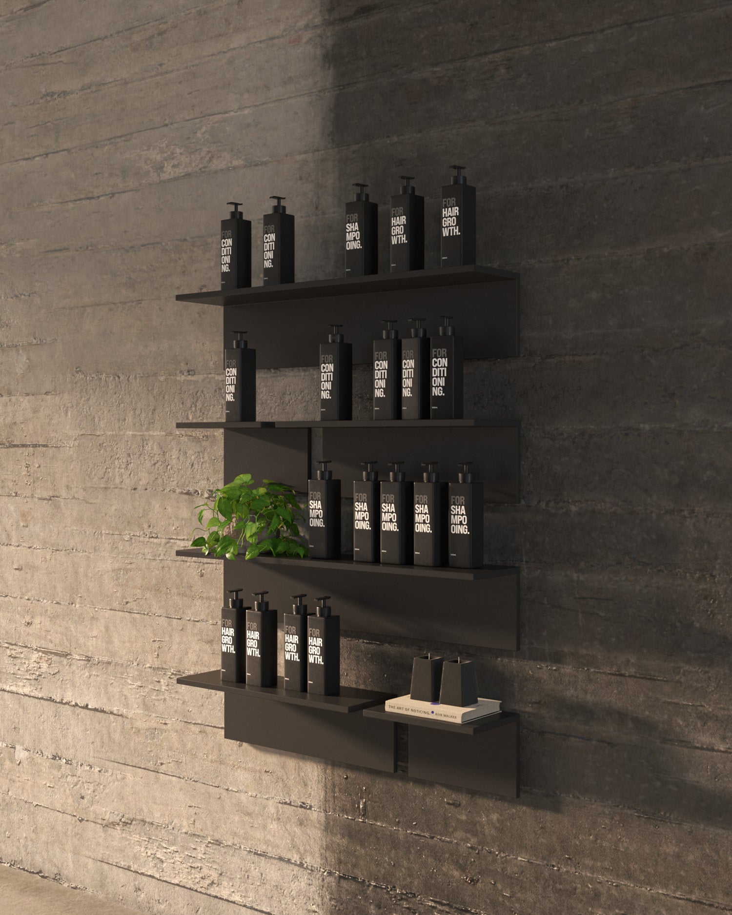 Display Black - Prateleira de 32cm em melamina preta